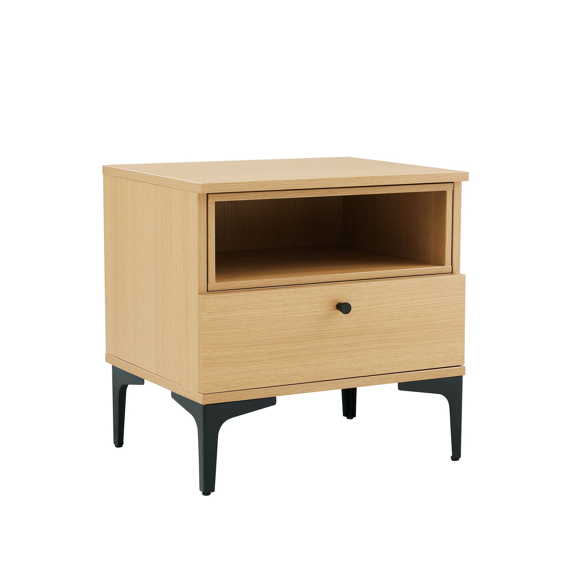 Amara Nightstand in Natural Oak (set of 2) - Ornate Home
