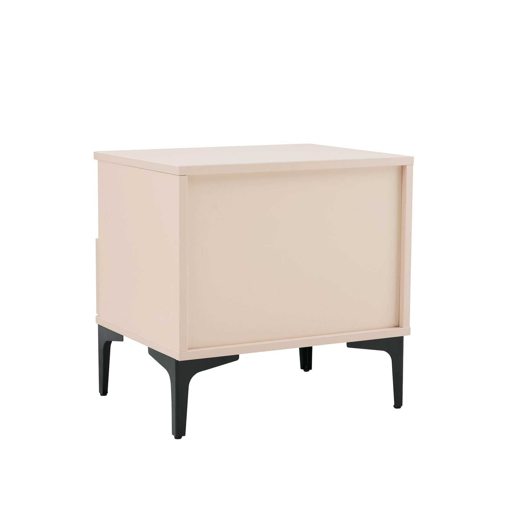 Amara Nightstand in Pale Rose and White (set of 2) - Ornate Home