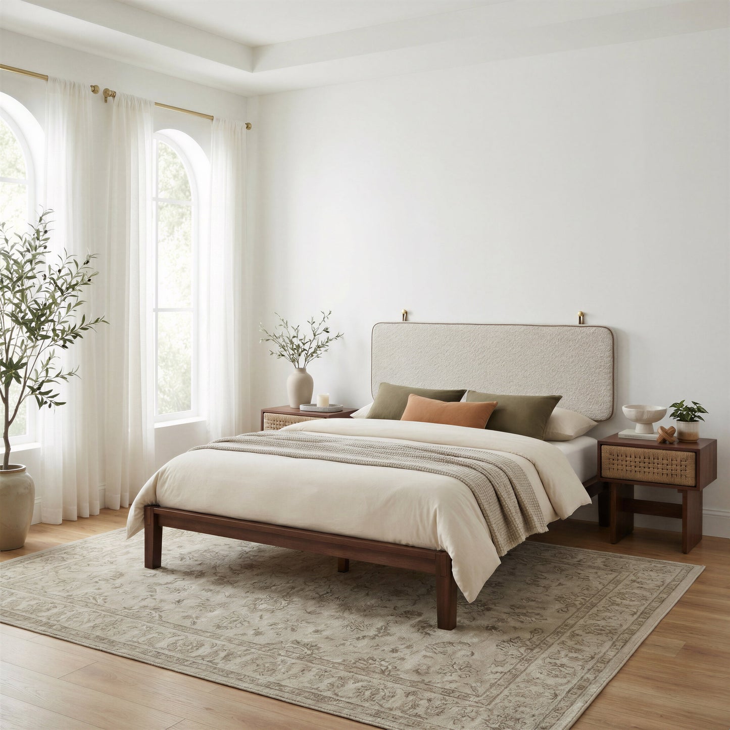 Amaria Natural & Walnut Nightstand - Ornate Home