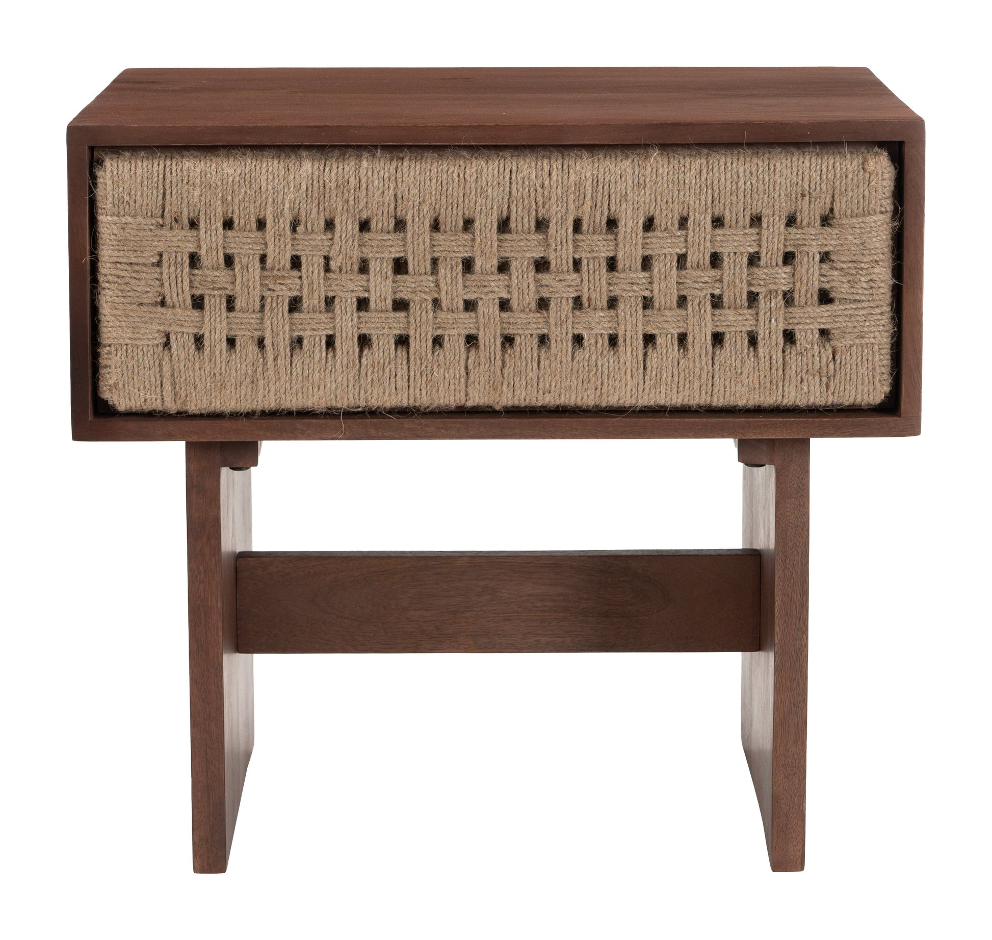 Amaria Natural & Walnut Nightstand - Ornate Home