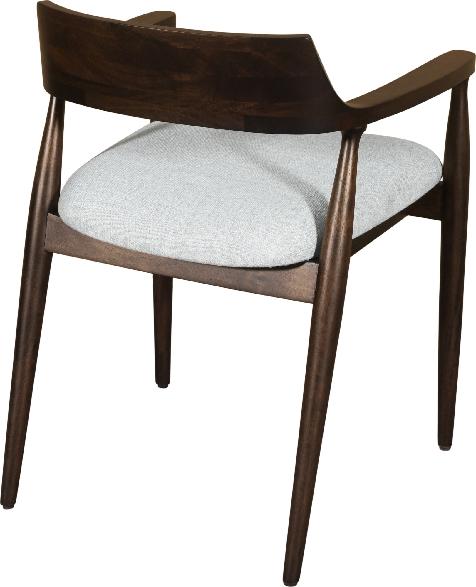 Amaroo Honey Date Solid Mango Linen Upholstered Dining Arm Chair - Ornate Home