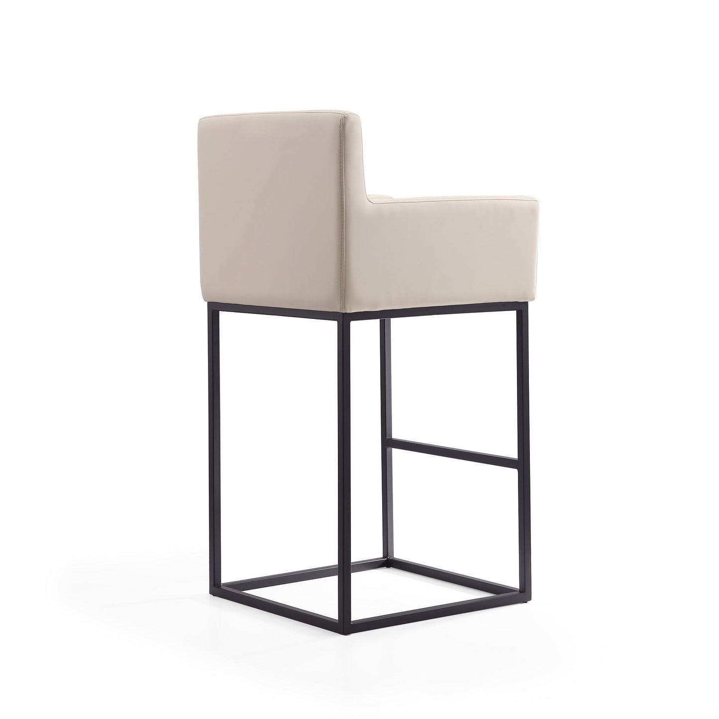 Ambassador Barstool in Cream and Black (set of 2) - Ornate Home