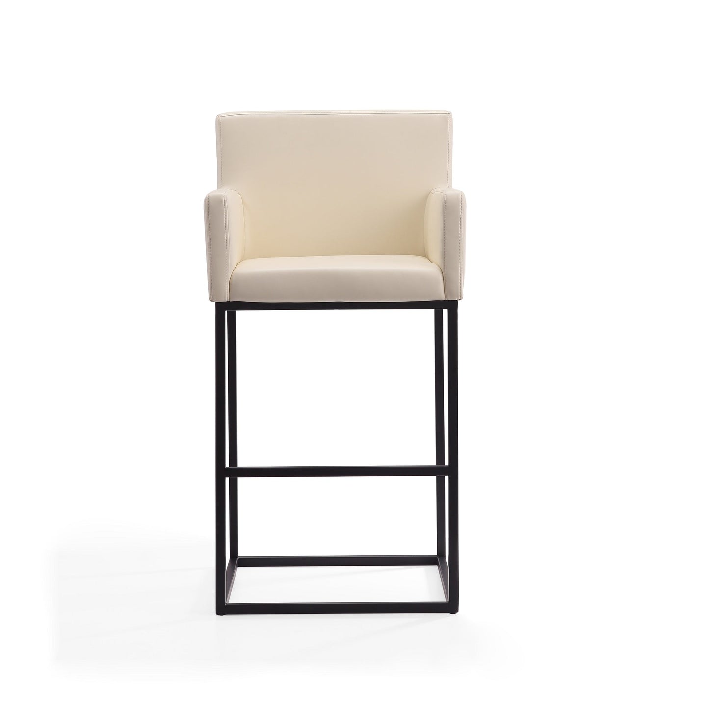 Ambassador Barstool in Cream and Black (set of 3) - Ornate Home