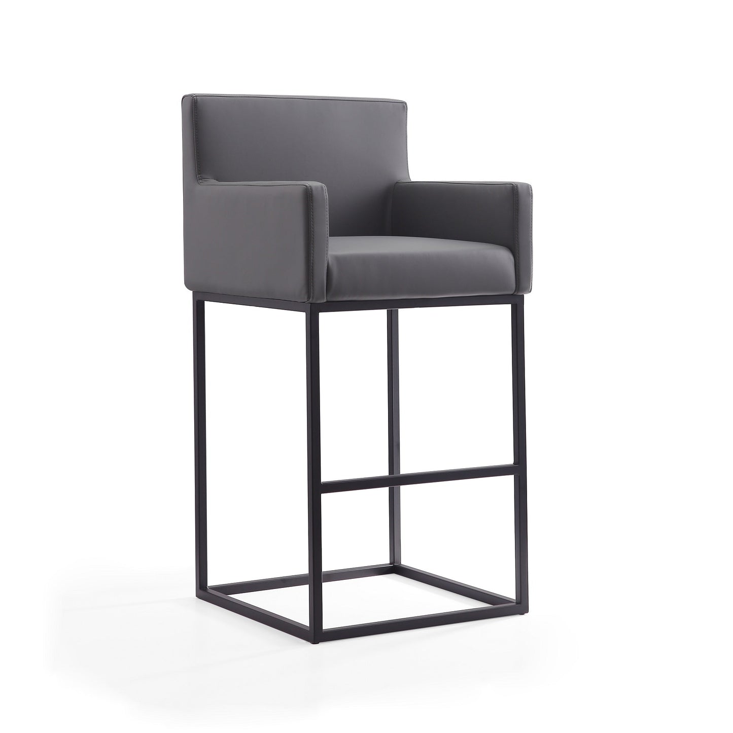Ambassador Barstool in Grey and Black (set of 3) - Ornate Home