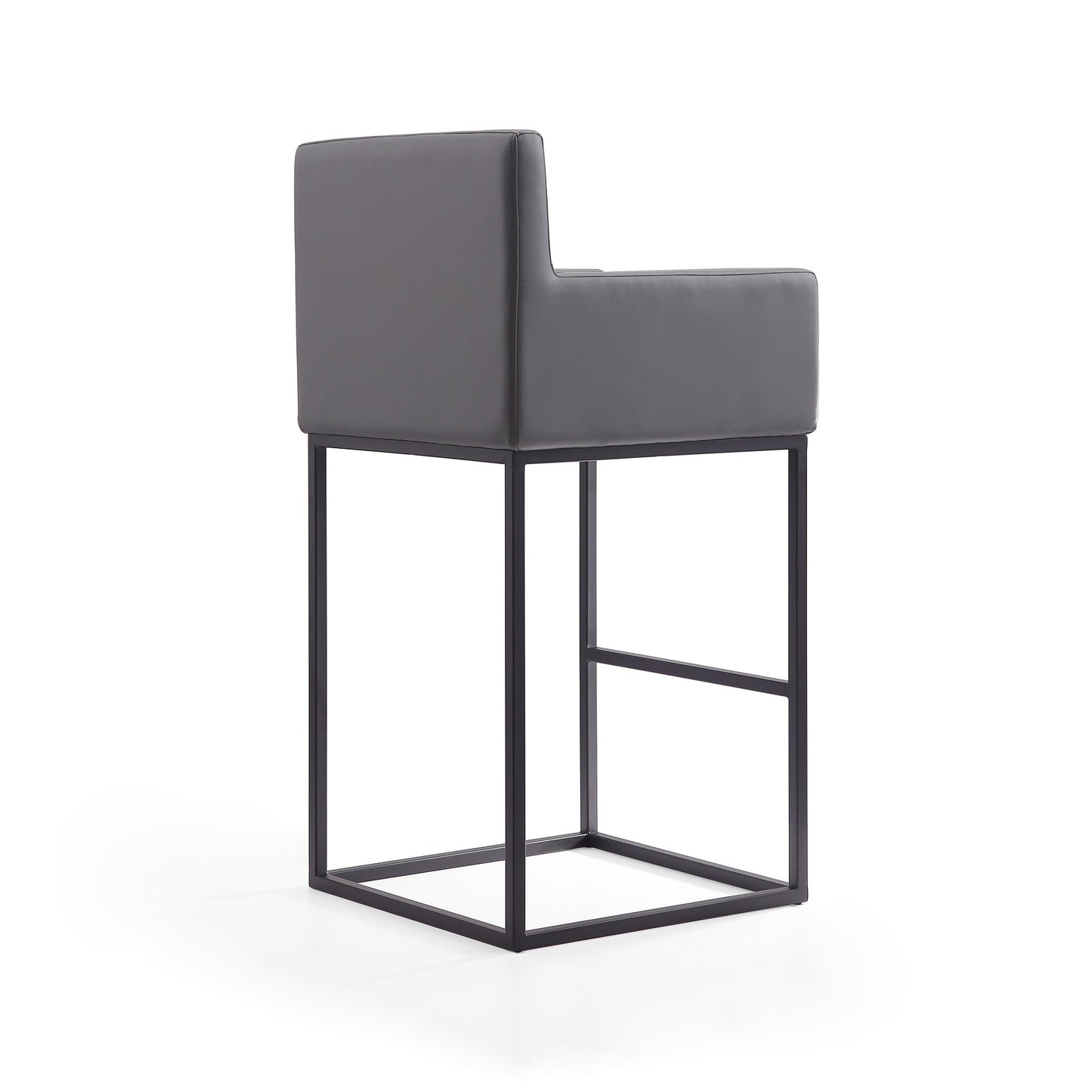Ambassador Barstool in Grey and Black (set of 3) - Ornate Home