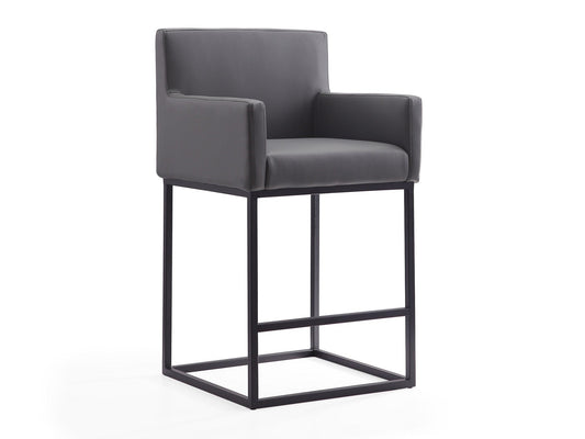 Ambassador Counter Stool in Grey and Black - Ornate Home