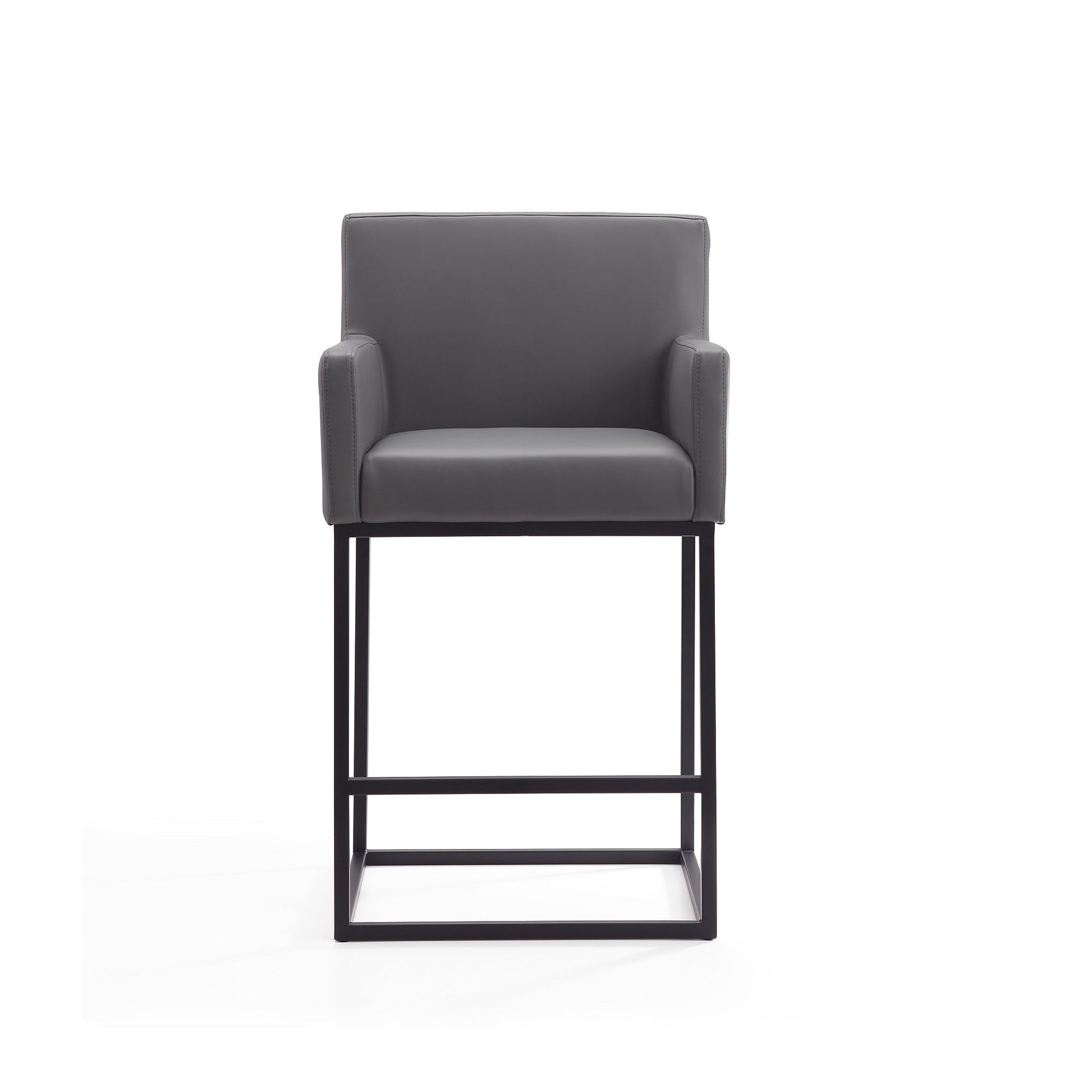 Ambassador Counter Stool in Grey and Black (set of 2) - Ornate Home