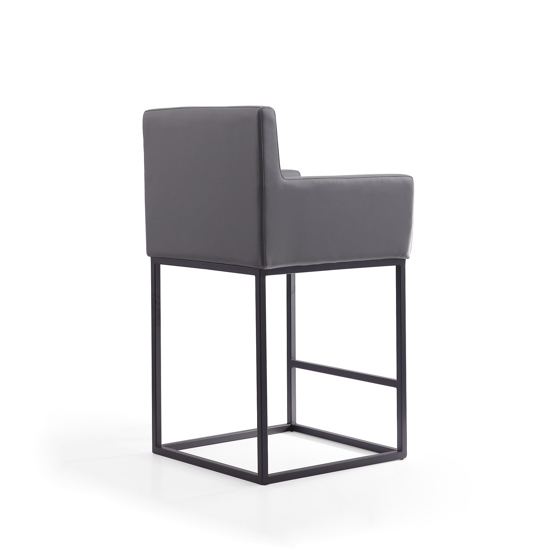 Ambassador Counter Stool in Grey and Black (set of 2) - Ornate Home