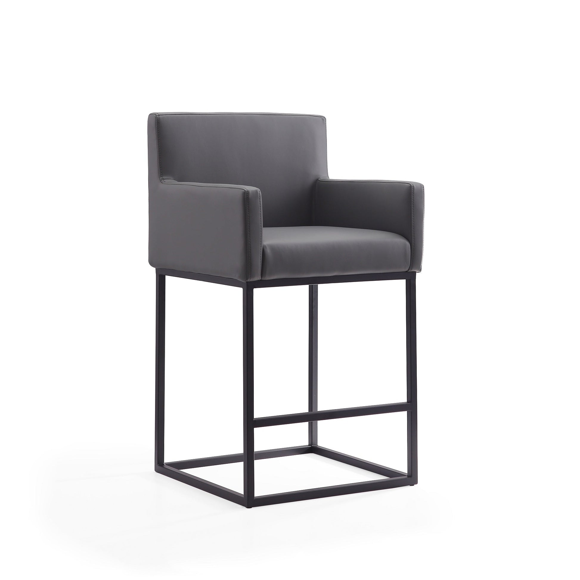 Ambassador Counter Stool in Grey and Black (set of 3) - Ornate Home