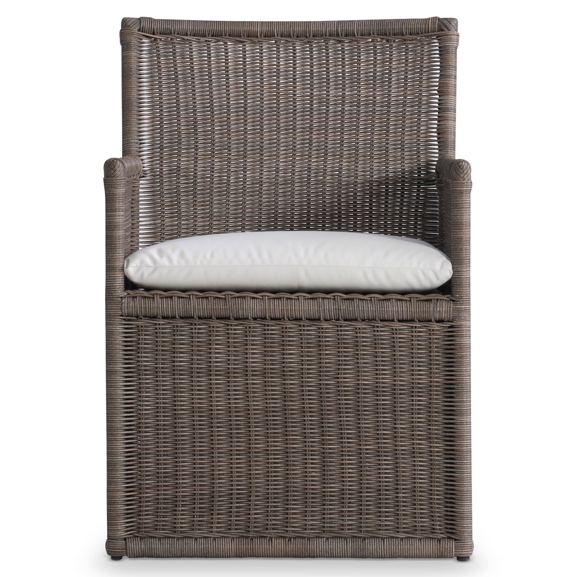 Amelia Brown/White/Cream Outdoor Arm Chair - Ornate Home
