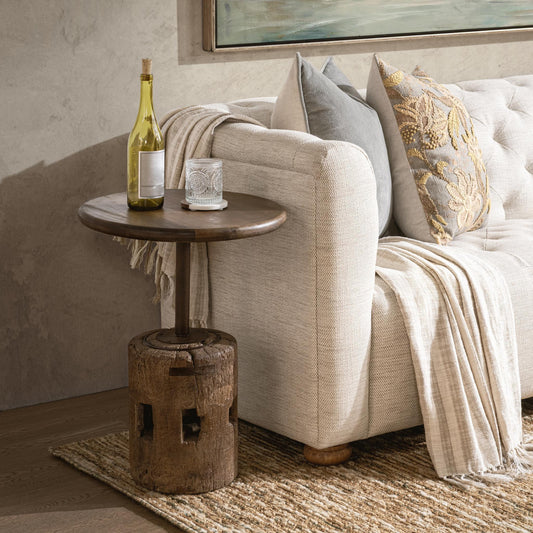 Amira Natural Accent Table Large - Ornate Home