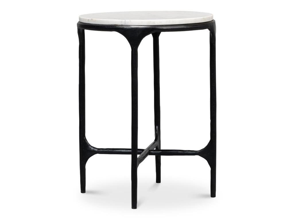 Anapa White Round End Table - Ornate Home