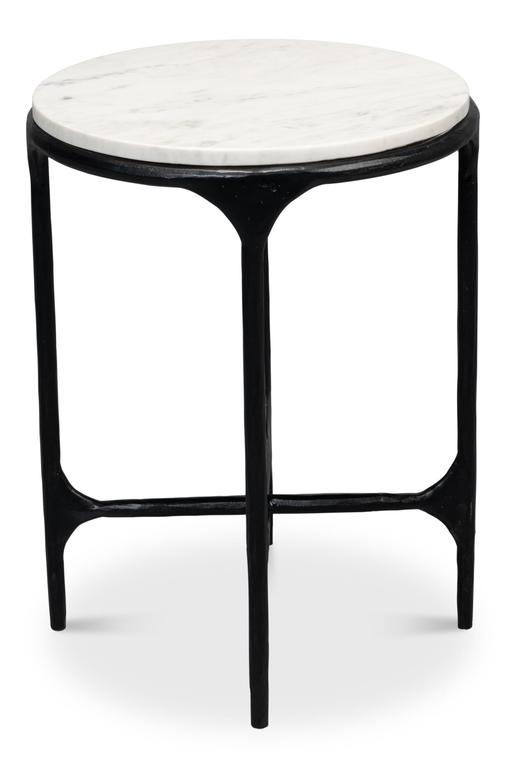 Anapa White Round End Table - Ornate Home