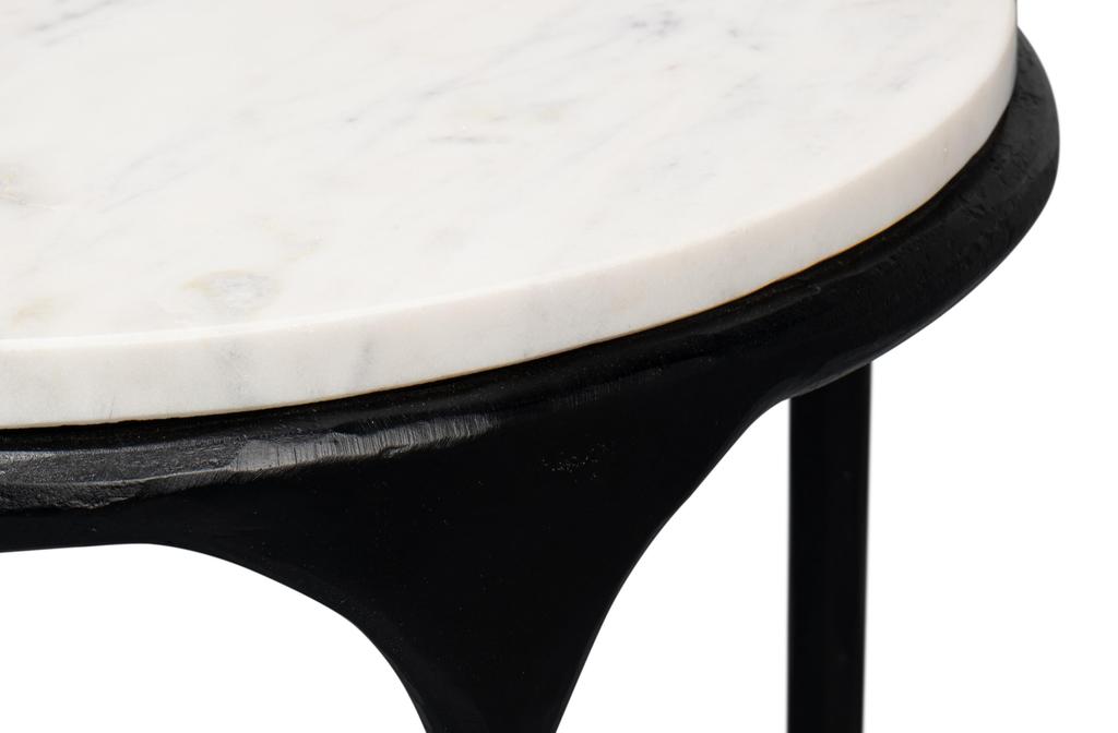 Anapa White Round End Table - Ornate Home