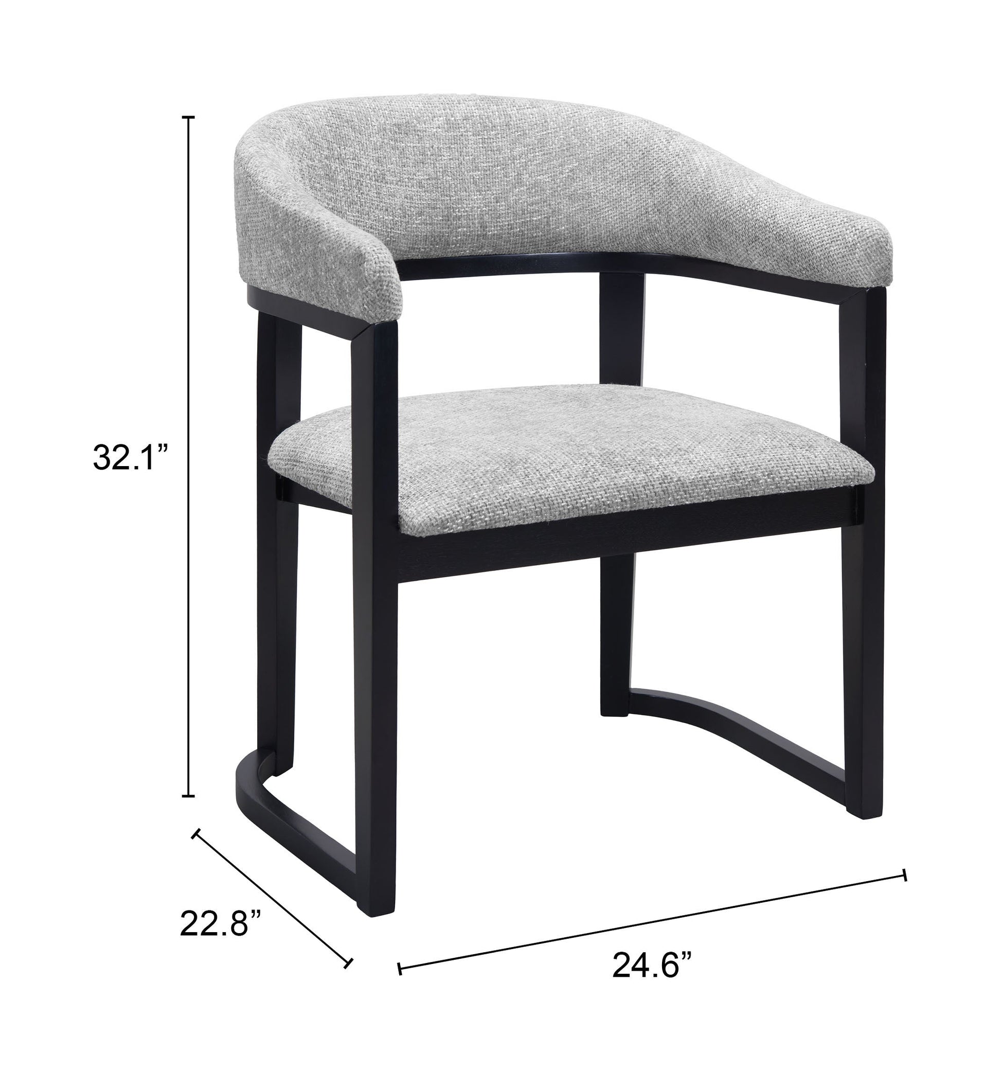 Anasa Gray Dining Chair - Ornate Home