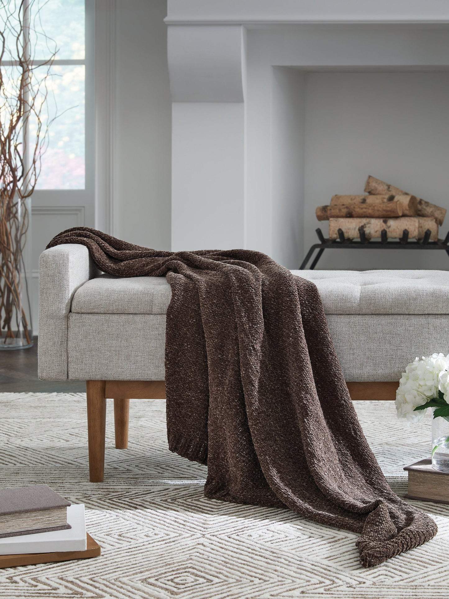 Anawood Brown Throw- Viva Furn