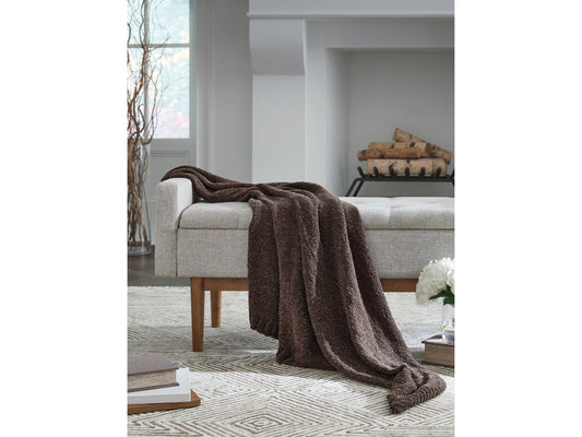 Anawood Brown Throw (Set of 3)- Viva Furn