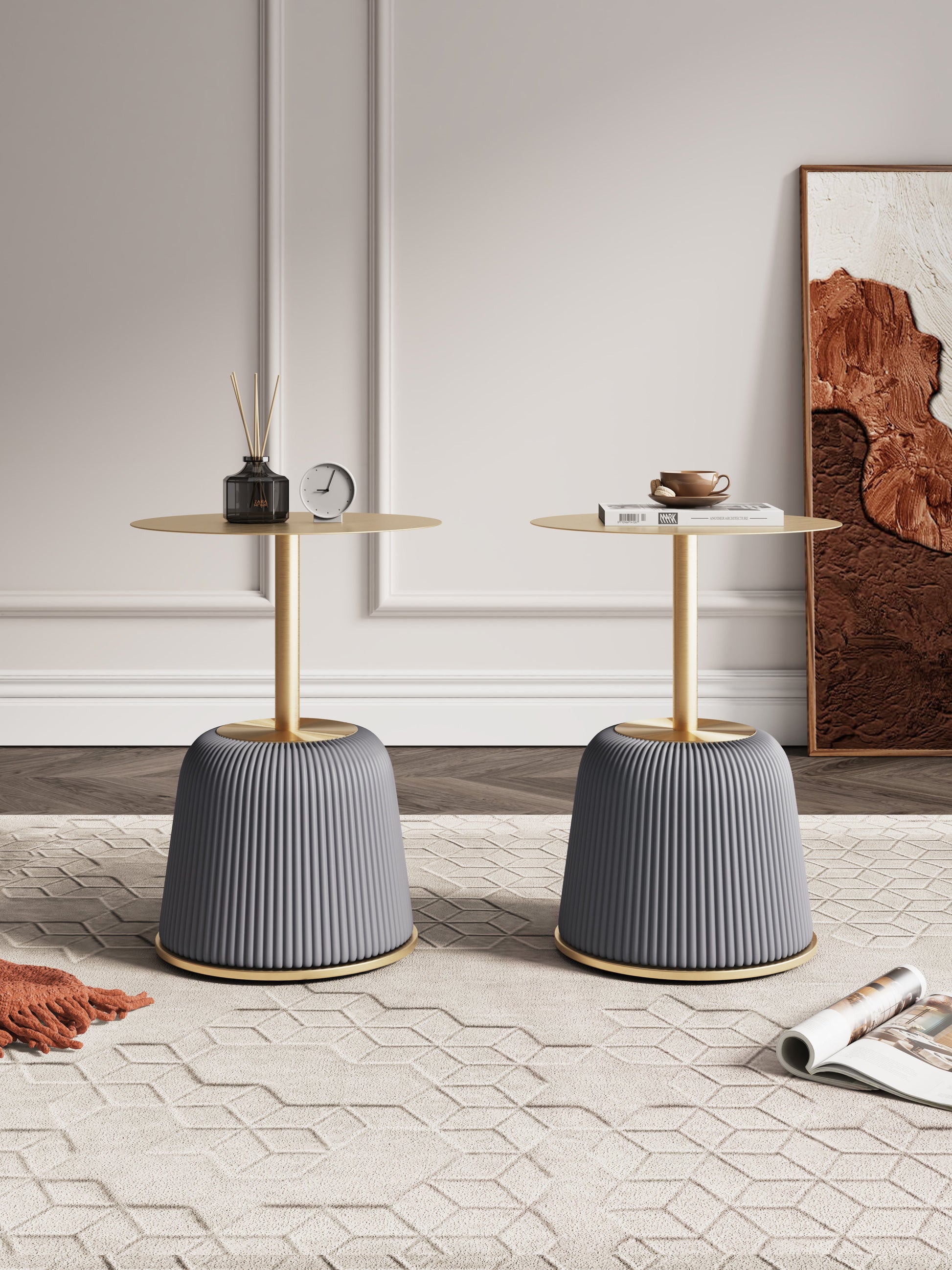 Anderson End Table 1.0 in Grey (set of 2) - Ornate Home
