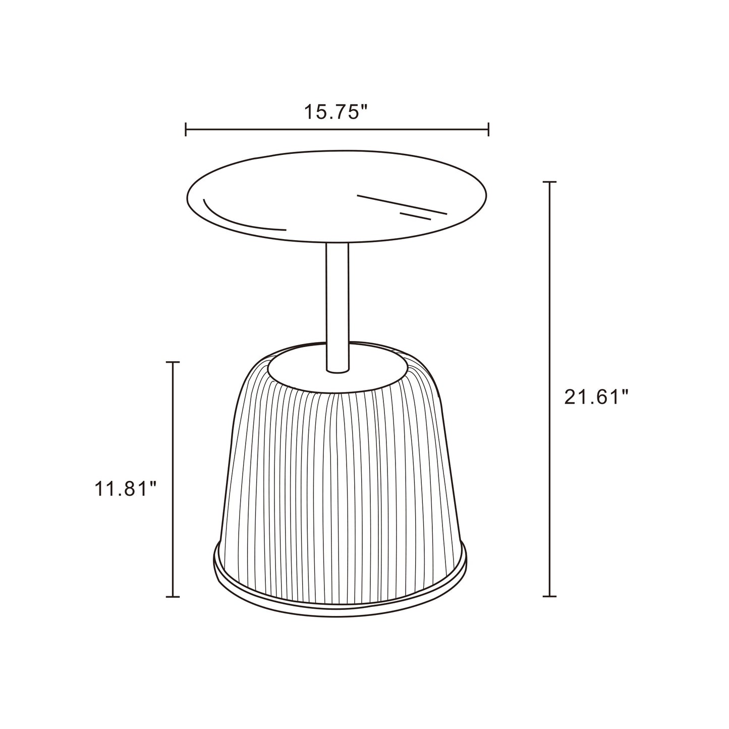 Anderson End Table 1.0 in Orange - Ornate Home
