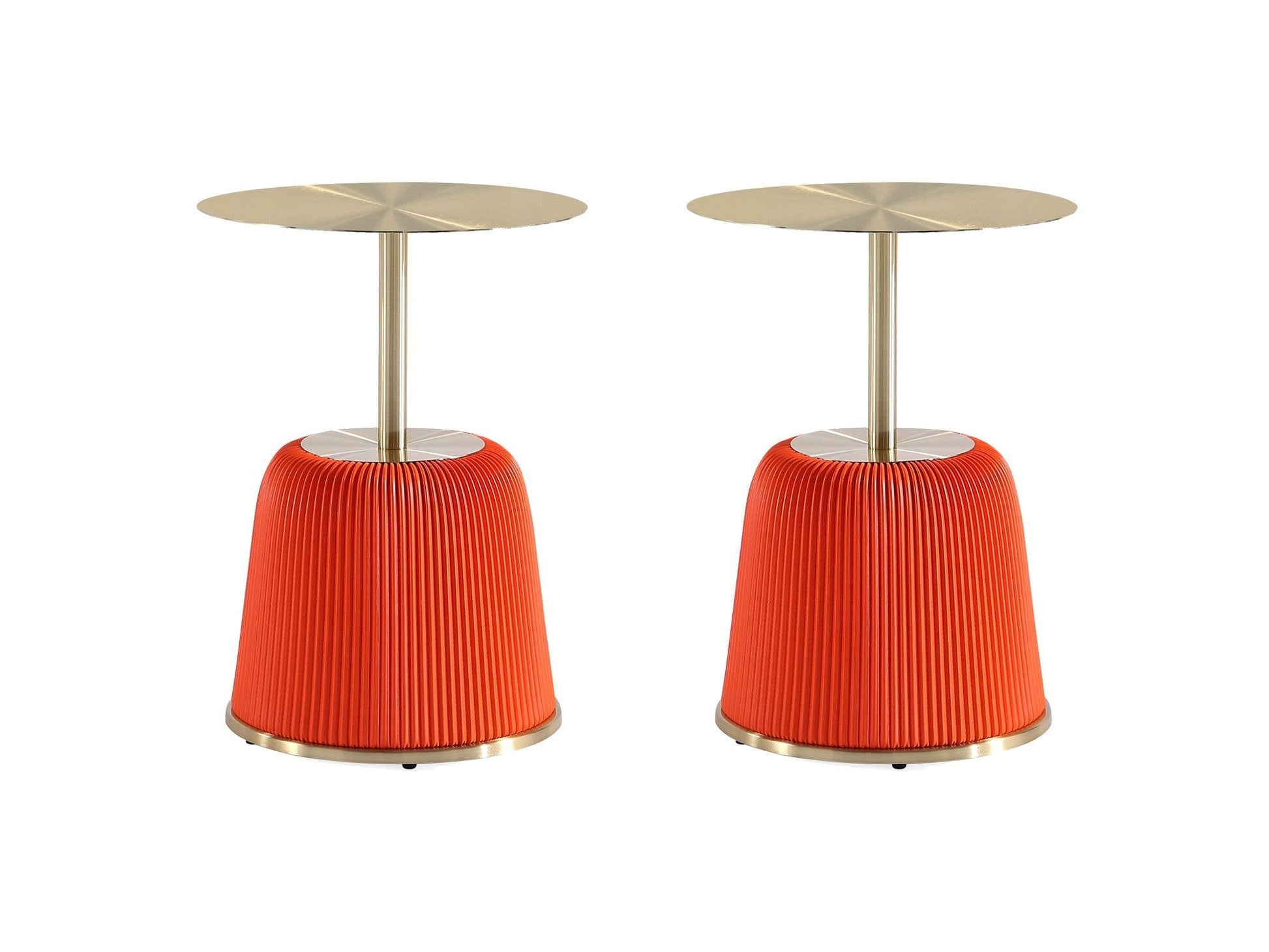 Anderson End Table 1.0 in Orange (Set of 2) - Ornate Home