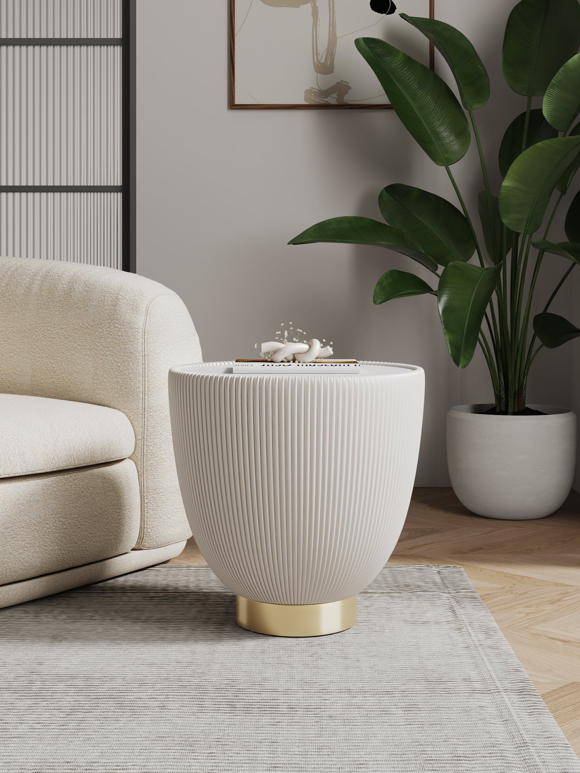 Anderson End Table 2.0 in Cream - Ornate Home