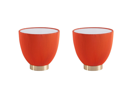 Anderson End Table 2.0 in Orange (Set of 2) - Ornate Home