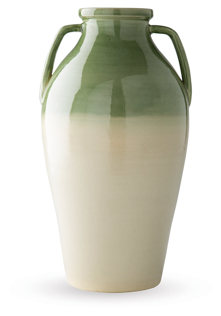 Andorbury Green/Beige Vase- Viva Furn