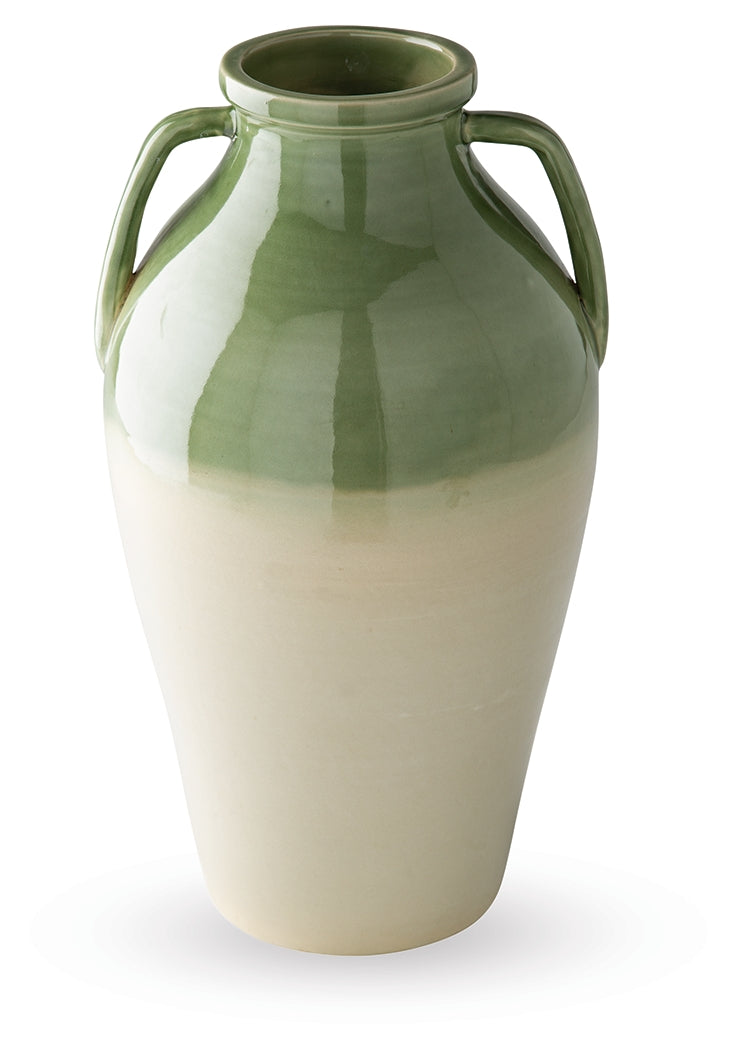 Andorbury Green/Beige Vase- Viva Furn