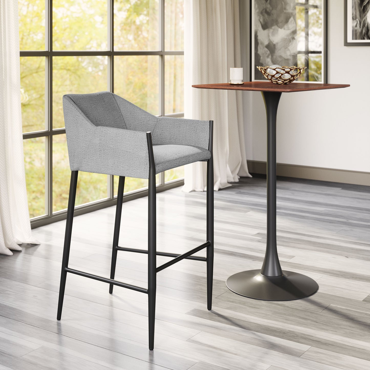 Andover Slate Gray Barstool - Ornate Home