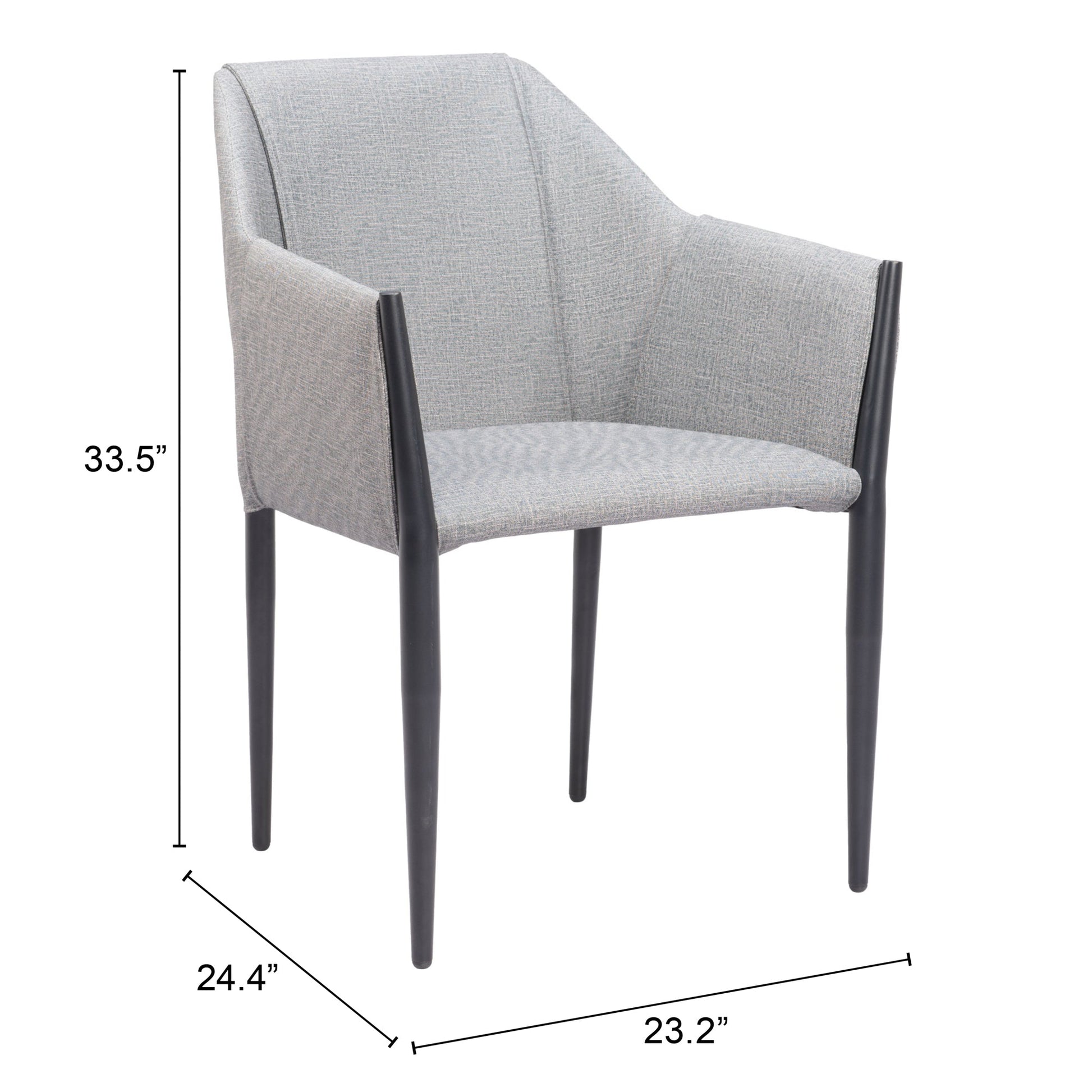Andover Slate Gray Dining Chair (Set of 2) - Ornate Home