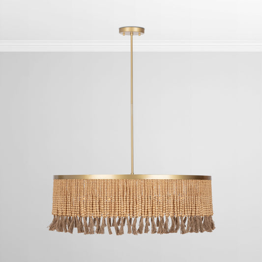 Andren Pendant Natural/Gold Pendant Lamp - Ornate Home