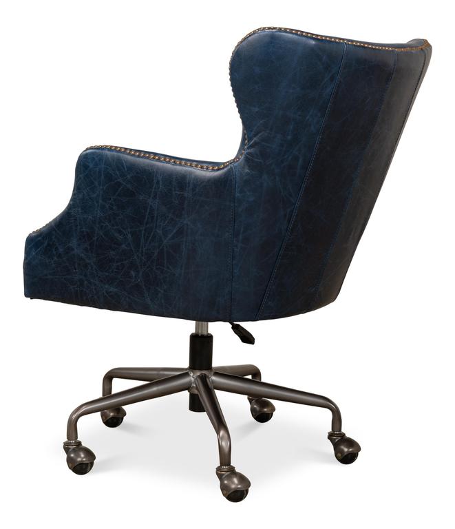 Andrew Jackson Blue Desk Chair - Ornate Home