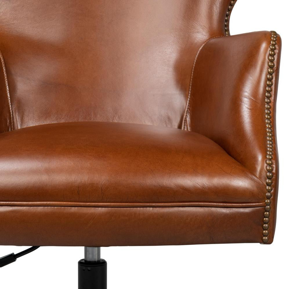 Andrew Jackson Brown Desk Chair - Ornate Home