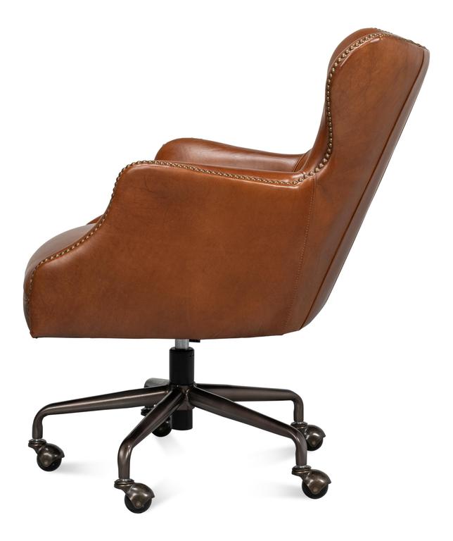 Andrew Jackson Brown Desk Chair - Ornate Home