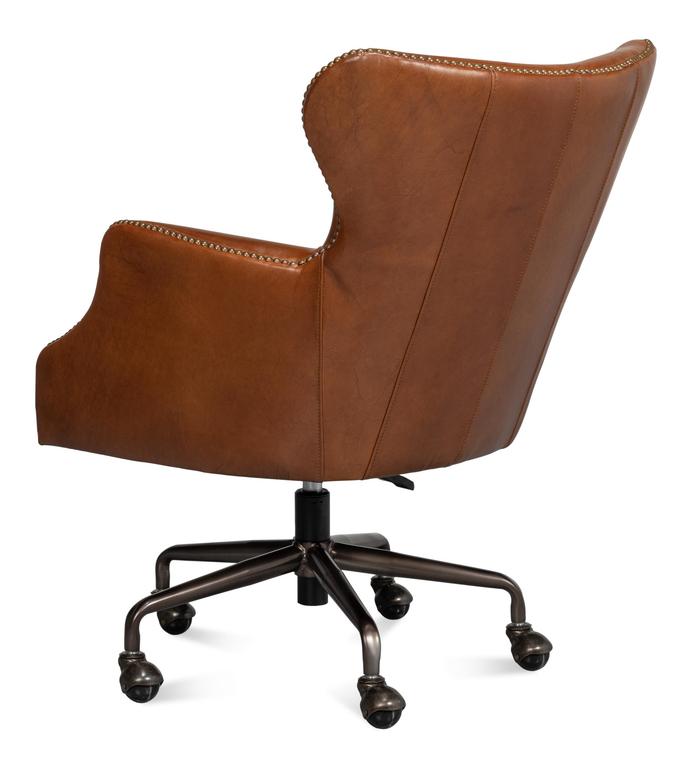Andrew Jackson Brown Desk Chair - Ornate Home