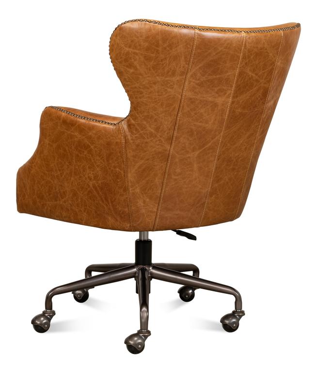 Andrew Jackson Brown Desk Chair - Ornate Home