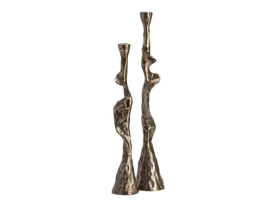 Andrews Silver Twisted Taper Candlesticks - Ornate Home