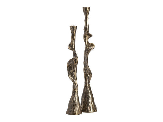 Andrews Silver Twisted Taper Candlesticks - Ornate Home