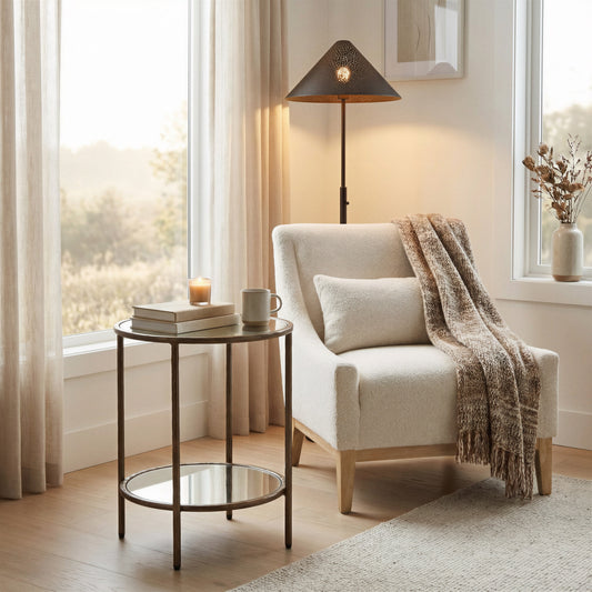 Anelli Bronze Side Table - Ornate Home