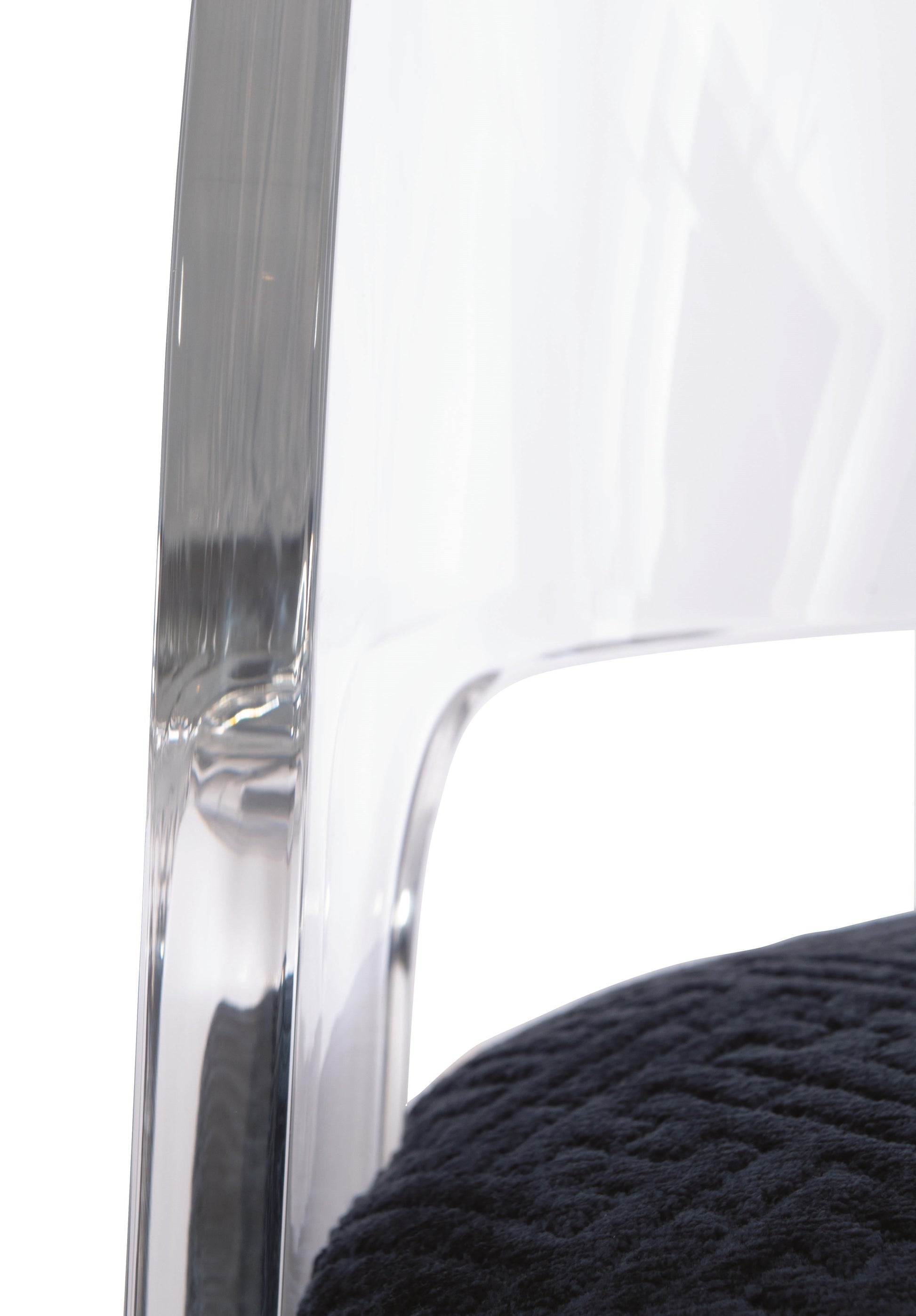 Angelina Clear/Blue Fabric Swivel Chair - Ornate Home