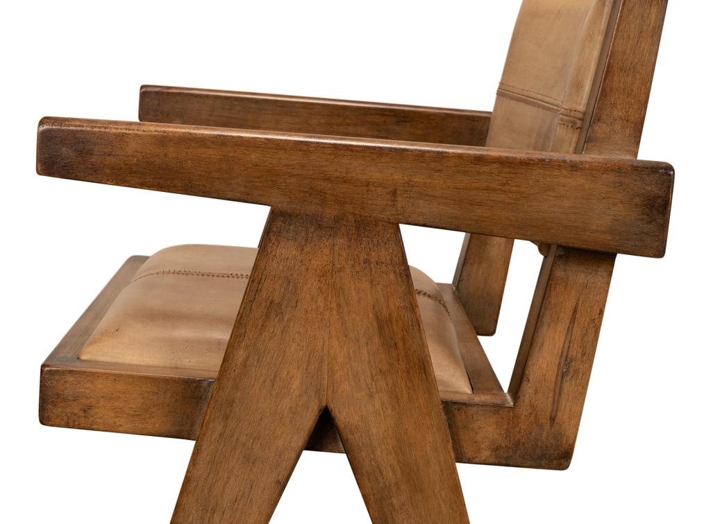 Angus Brown Chair Brown Leather - Ornate Home