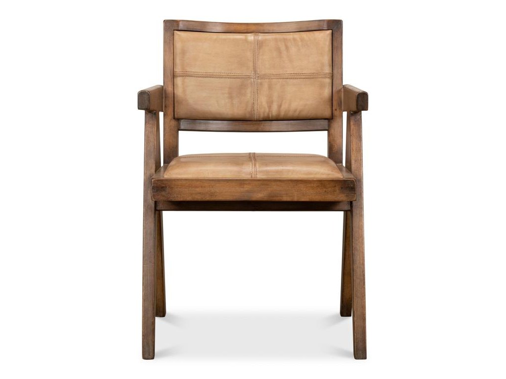 Angus Brown Chair Brown Leather - Ornate Home