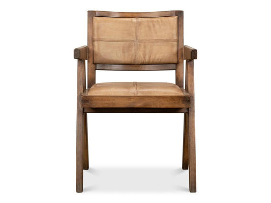 Angus Brown Chair Brown Leather - Ornate Home