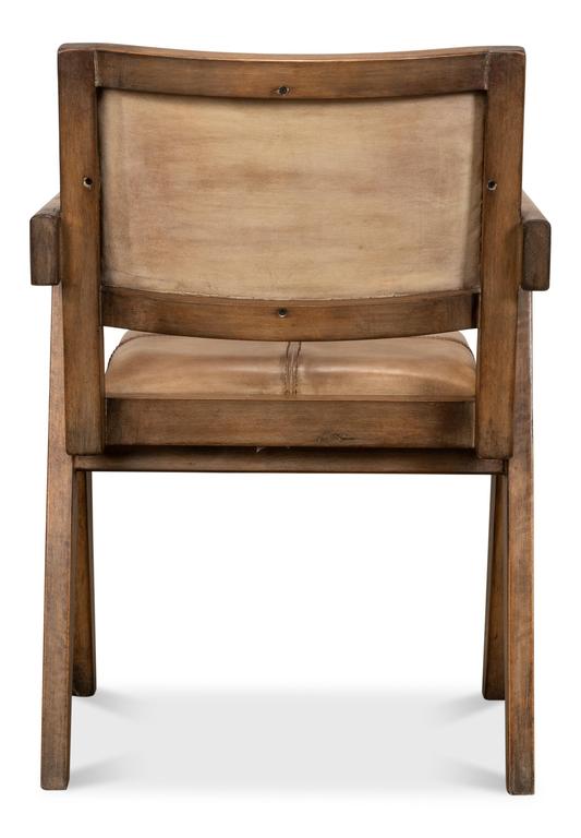 Angus Brown Chair Brown Leather - Ornate Home