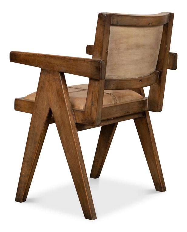 Angus Brown Chair Brown Leather - Ornate Home