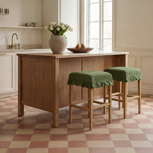 Anna Green/Walnut Counter Stool - Ornate Home