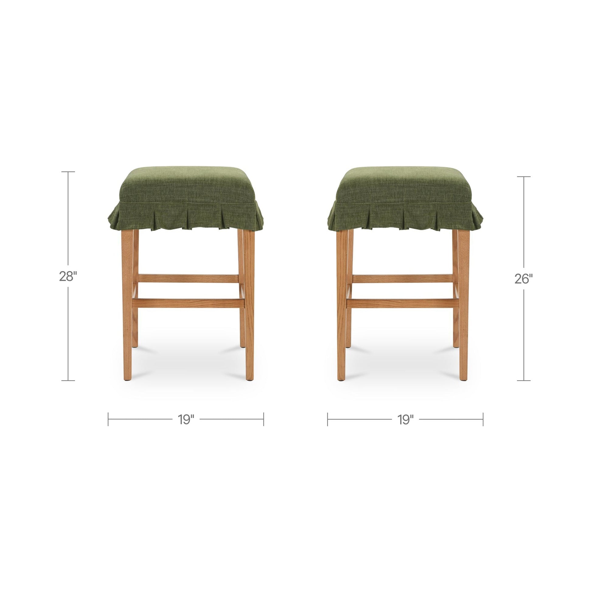 Anna Green/Walnut Counter Stool - Ornate Home