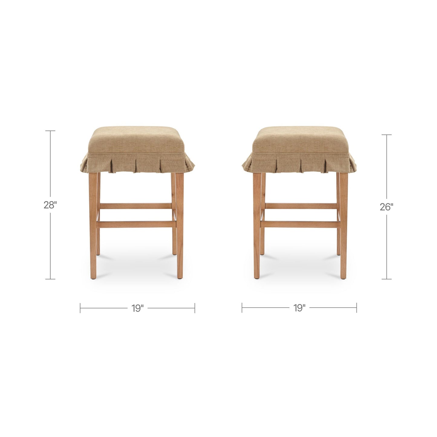 Anna Light Brown/Walnut Counter Stool - Ornate Home