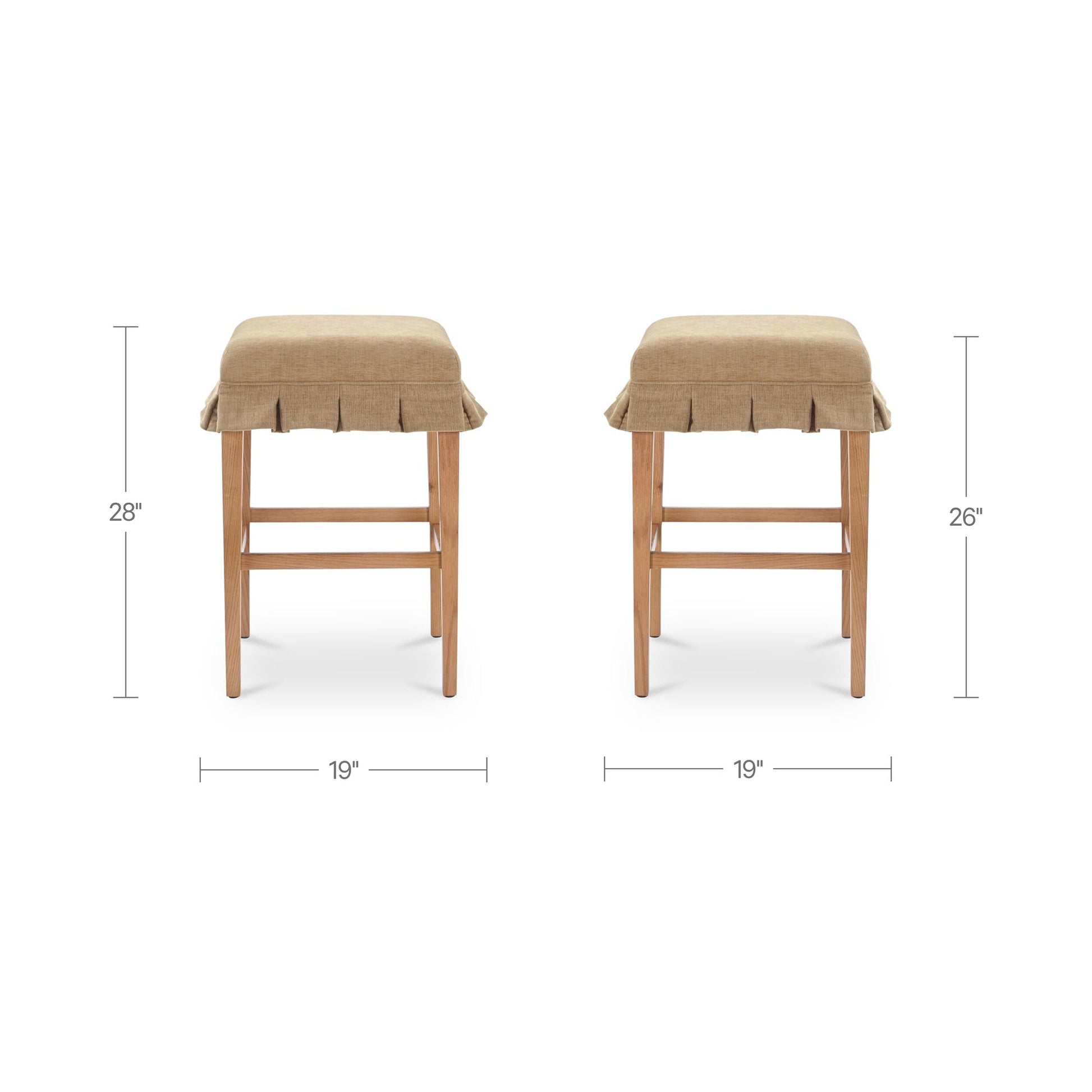 Anna Light Brown/Walnut Counter Stool - Ornate Home