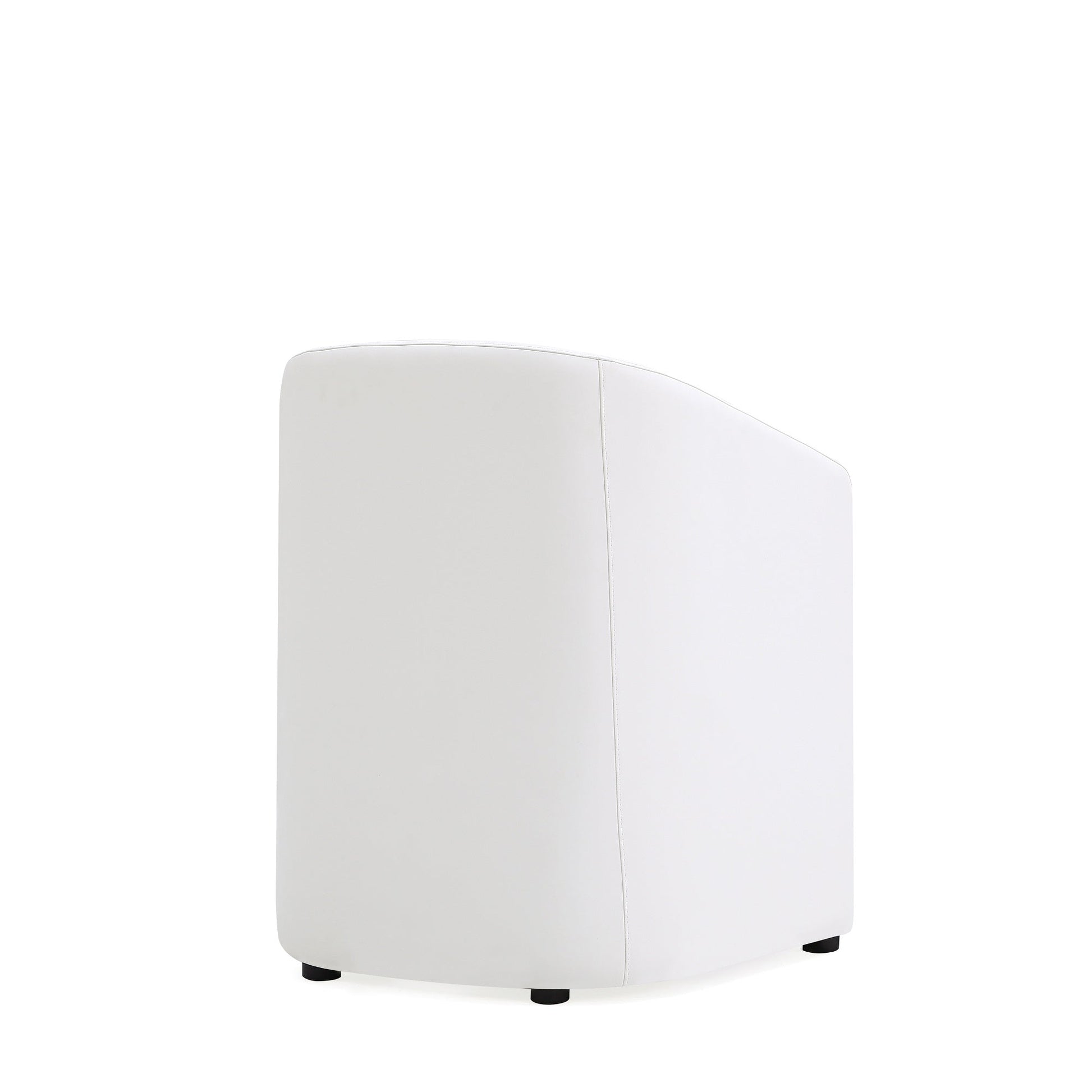 Anna Round Faux Leather Dining Chair in Cream (set of 2) - Ornate Home